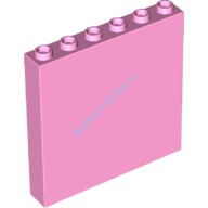 Деталь Лего Панель 1 х 6 х 5 Цвет Ярко-Розовый