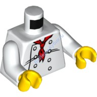 Деталь Лего Торс С Рисунком Цвет Белый