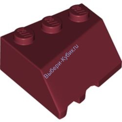Деталь Лего Клин 3 х 3 Скошенный Правый Цвет Темно-Красный