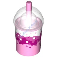 Деталь Лего Коктейль С Трубочкой Цвет Ярко-Розовый