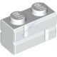 Деталь Лего Кубик Модифицированный 1 х 2 С Кирпичным Профилем Цвет Белый