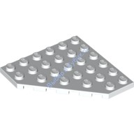 Деталь Лего Пластина Клин 6 х 6 Обрезанный Угол Цвет Белый