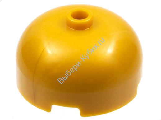 Деталь Лего Кубик Круглый 3 x 3 x 1 1/3 Верх Купола - Пустотелый Штырек Цвет Перламутрово-Золотой