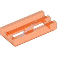 Деталь Лего Плитка Модифицированная 1 х 2 Решетка Цвет Прозрачно-Неоново-Оранжевый