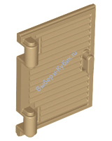 Деталь Лего Окно 1 х 2 х 3 Затвор С Петлями И Ручкой Цвет Темно-Песочный