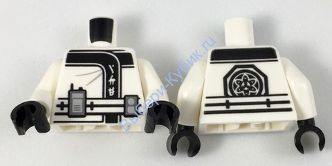 Деталь Лего Торс С Рисунком Цвет Белый