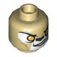 Деталь Лего Голова Минифигурки Двусторонняя Цвет Песочный