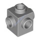 Деталь Лего Кубик Модифицированный 1 х 1 С Штырьками С 4 Сторон Цвет Светло-Серый