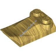 Деталь Лего Кубик Модифицированный 3 x 2 x 2/3 С Двумя Штырьками И Наконечником Крыла Цвет Перламутрово-Золотой