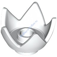 Деталь Лего Корона 5 Лепестков Открытый Центр Цвет Белый