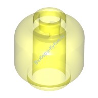 Деталь Лего Голова Минифигурки однотонная штырек с отверстием Цвет Прозрачно-Неоново-Зеленый