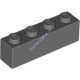 Деталь Лего Кубик 1 х 4 Цвет Темно-Серый