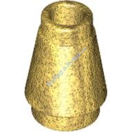 Деталь Лего Конус 1 х 1 С Верхним Пазом Цвет Перламутрово-Золотой