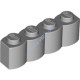 Деталь Лего Кубик Модифицированный 1 х 4 Бревно Цвет Светло-Серый