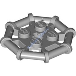 Деталь Лего Пластина 2 х 2 С Восьмиугольным Бампером По Периметру Цвет Светло-Серый