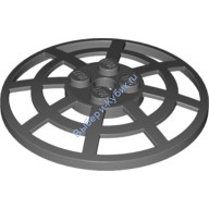 Деталь Лего Тарелка 6 х 6 Перевернутая Паутина - Тип 2 (Крепление Нижней Части Под Градусов) Цвет Темно-Серый