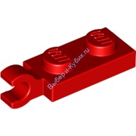 Деталь Лего Пластина 1 х 2 С Горизонтальной Защелкой На Конце Цвет Красный