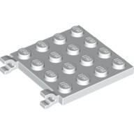 Деталь Лего Пластина Модифицированная 4 х 4 С Горизонтальными Клипсами Цвет Белый
