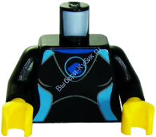 Деталь Лего Торс С Рисунком Цвет Черный