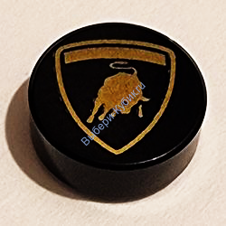 Деталь Лего Плитка Круглая 1 х 1 С Рисунком Цвет Черный