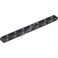 Деталь Лего Техник Бим 1 х 15 Толстый Модифицированный С Перпендикулярными Отверстиями Цвет Черный