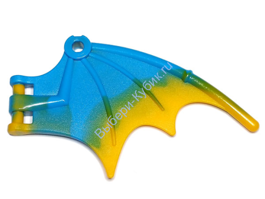 Деталь Лего Крыло Дракона 9 х 6 С Рисунком Цвет Темно-Лазурный