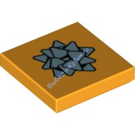 Деталь Лего Плитка 2 х 2 с Подарочным Бантом Цвет Ярко-Светло-Оранжевый