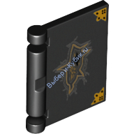 Деталь Лего Книга Передняя Обложка С Рисунком Цвет Черный