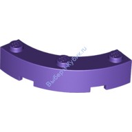 Деталь Лего Кубик Круглый Угол 4 х 4 С Тремя Штырьками Цвет Темно-Фиолетовый