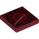 Деталь Лего Плитка 2 х 2 с Рисунком Цвет Темно-Красный
