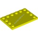 Деталь Лего Плитка Модифицированная 4 х 6 Со Штырьками По Краям Цвет Неоново-Желтый