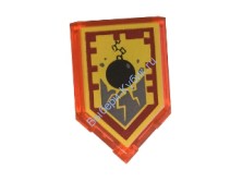 Деталь Лего Плитка Модифицированная 2 х 3 Пятиугольная С Рисунком Цвет Прозрачно-Неоново-Оранжевый