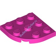 Деталь Лего Пластина Круглая Угол 3 х 3 Цвет Темно-Розовый