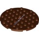 Деталь Лего Пластина Круглая 8 х 8 С Отверстием Цвет Коричневый