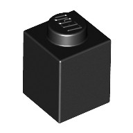 Деталь Лего Кубик 1 х 1 Цвет Черный
