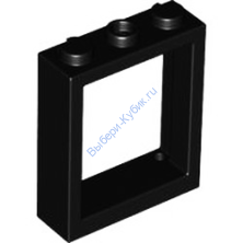 Деталь Лего Окно 1 х 3 х 3 Цвет Черный