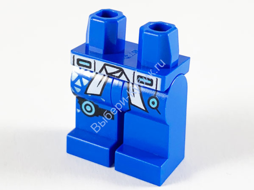 Деталь Лего Ноги С Рисунком Цвет Синий