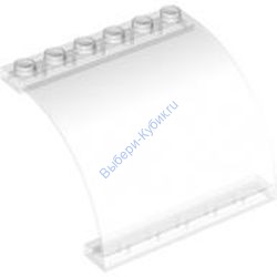 Деталь Лего Панель 6 x 5 x 3 Изогнутая Цвет Прозрачный