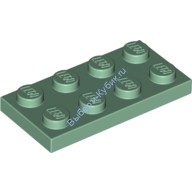 Деталь Лего Пластина 2 х 4 Цвет Песочно-Зеленый