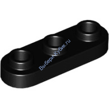 Деталь Лего Пластина 1 х 3 Круглая Цвет Черный