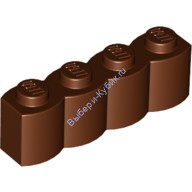 Деталь Лего Кубик Модифицированный 1 х 4 Бревно Цвет Коричневый