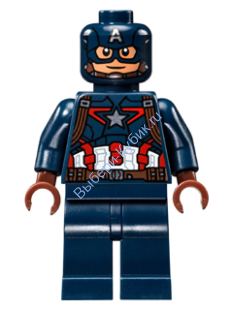 Минифигурка Лего Супер Хироус -   Капитан Америка