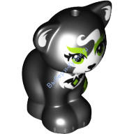 Деталь Лего Кошка Фрэндс / Сидящая Цвет Черный