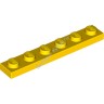 Деталь Лего Пластина 1 х 6 Цвет Желтый