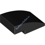 Деталь Лего Скос Закругленный 3 х 2 Без Штырьков Цвет Черный