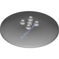 Деталь Лего Тарелка 6 х 6 Перевернутая - Закрытые Штырьки Цвет Светло-Серый