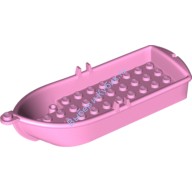 Деталь Лего Лодка 14 х 5 х 2 с уключинами и 2 Полыми Внутренними Штырьками Цвет Ярко-Розовый