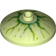 Деталь Лего Тарелка 3 х 3 Перевернутая С Рисунком Цвет Фисташковый