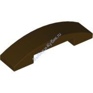 Деталь Лего Скос Изогнутый 4 х 1 Двойной Без Штырьков Цвет Темно-Коричневый