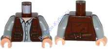 Деталь Лего Торс С Рисунком Цвет Темно-Коричневый